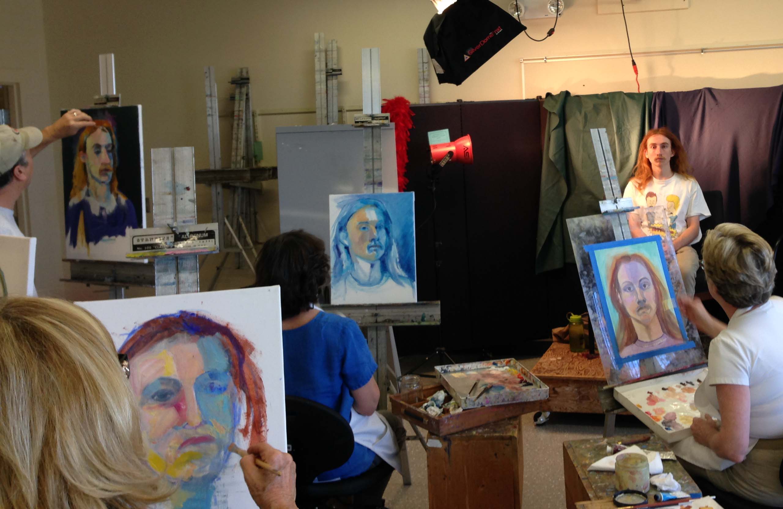 live model art class