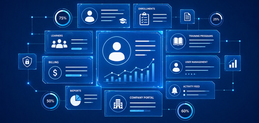 Graphic of login portal